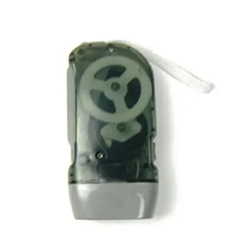 

3 LED Dynamo Wind Up Flashlight Torch Light Hand Press Camping grey