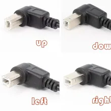 90 градусов угол 3 фута USB 2,0 A к usb2.0 B кабель для принтеров сканеров кабель Шнур для hp canon EPSON brother принтера