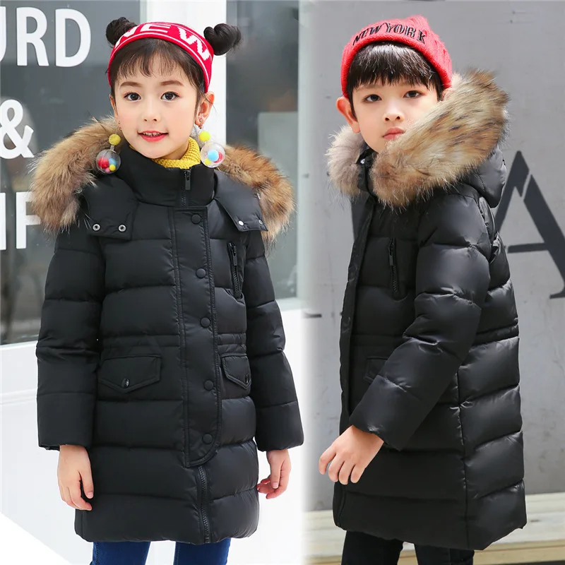 

Kids Winter Jacket Boys Winter Coat Girl Down Jackets Fur Hoodies Warmly Down Parkas Child 4 6 7 8 9 10 12 14 years Kids Outfit