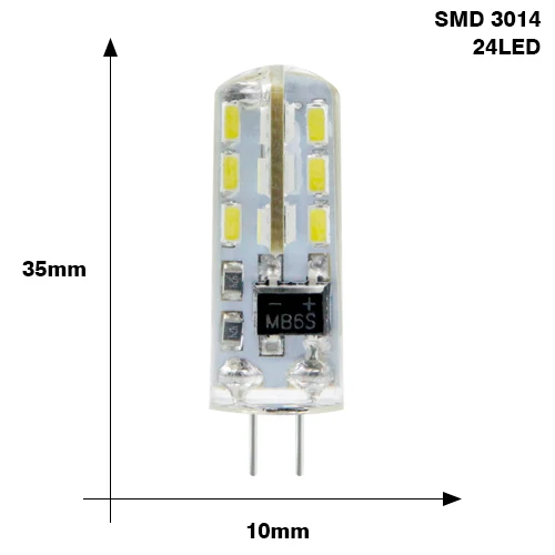10 шт. светодиодный светильник G4 G9 3 Вт 5 Вт 7 Вт Светодиодная лампа-кукуруза 220 В лампада светодиодный SMD 2835 3014 48 64 96 104 светодиодный s 360 градусов хрустальная люстра светильник - Испускаемый цвет: G4 220V 3014 24Leds