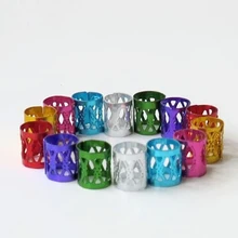 100 шт/партия смешанный цвет для волос оплетка из бисера микро кольца звено регулируемые косы для волос запонка зажим 8 мм отверстие африканские окрашенные парики со шпильками