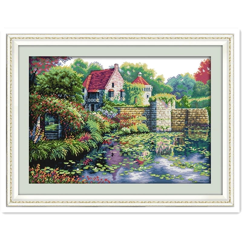 Английский замок 11CT 14CT напечатанный на канве Diy kit домашний декор китайские
