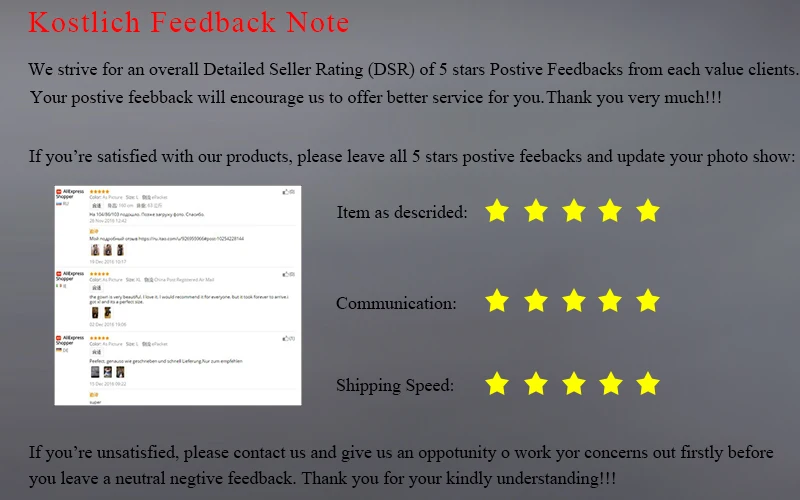 Kostlich feedback