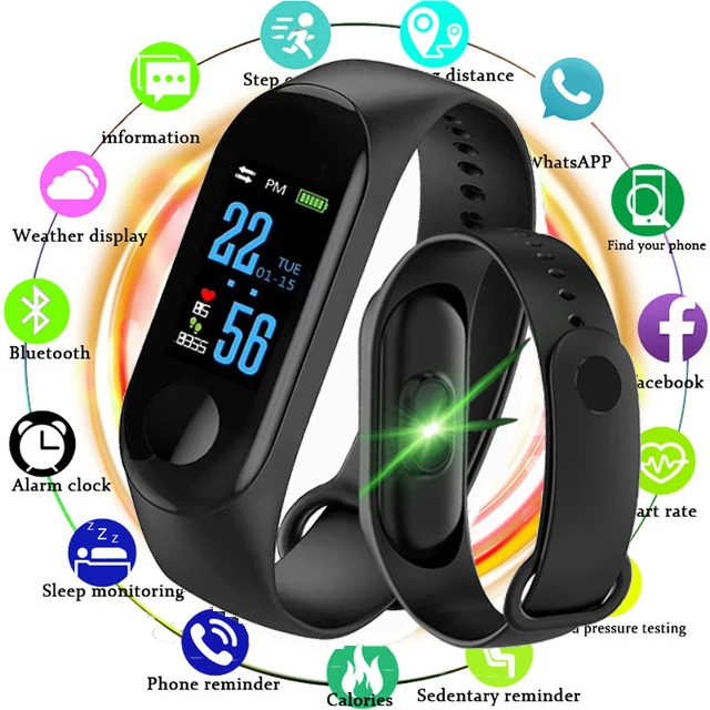 Смарт часы TOP Bluetooth спортивные фитнес с цветным экраном пульсометром и монитором