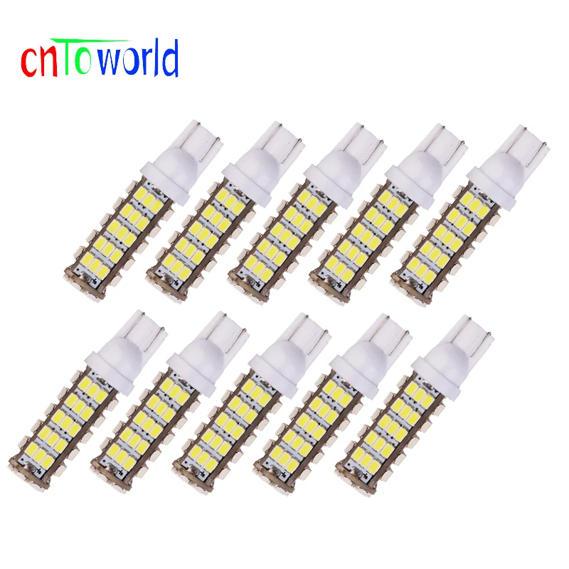 10PCS High Quality 68LED 68smd 1206 3020 68 SMD LED T10 Car W5W 194 927 161 Wedge Light Lamp Bulb For License Plate bulb (7)