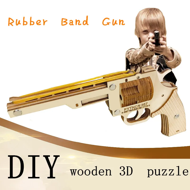 Военная униформа модель сборки DIY 3D головоломки моделирование пистолет с