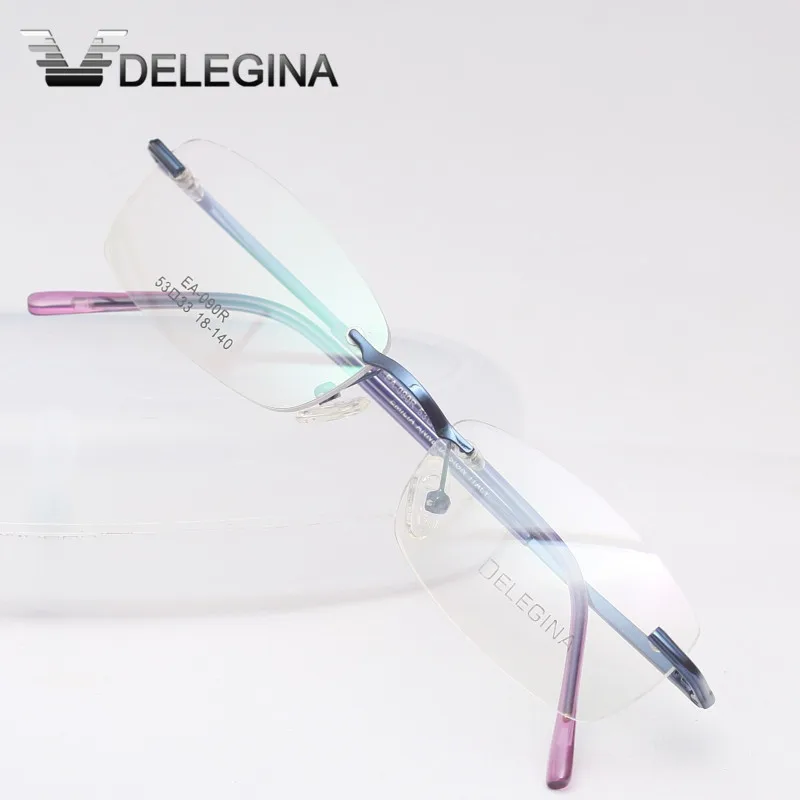 

2018 Metal Rimless Glasses frames myopia Reading Spectacles Optical Eyeglasses Frame with Box
