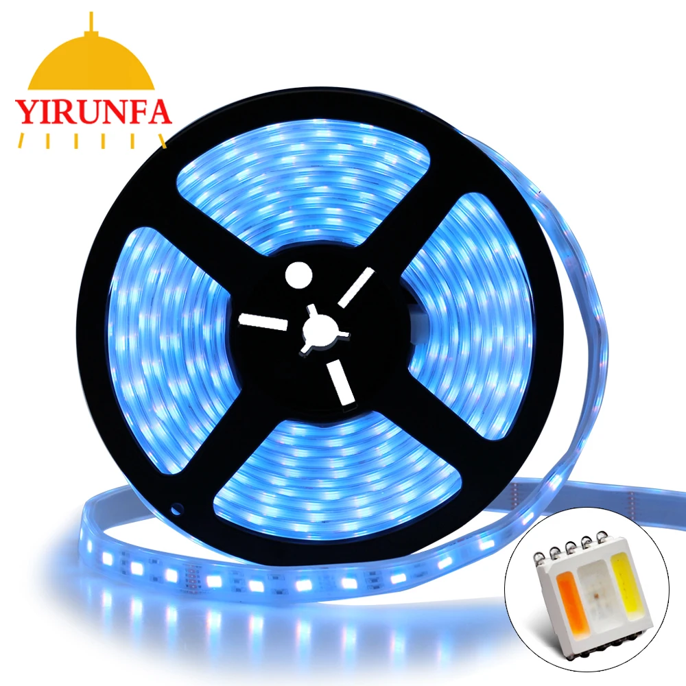 #Best RGBCCT LED Strip 5050 12V 24V 5 Color in 1 Chips RGB+WW+CW 60 LEDs m 5m lot RGBW LED Strip Light.