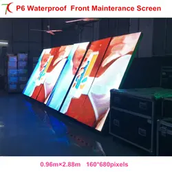 Спереди mainterance по индивидуальному заказу P6 Открытый водонепроницаемый шкаф металлического оборудования, дисплей для рекламы экран