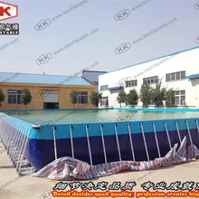 Синий надувной бассейн с металлическим каркасом, надувной водный бассейн, пластиковый бассейн