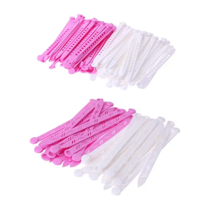 20/50pcs Plastic Hair Inserting Needles Hollow out Fine Hair Pins for