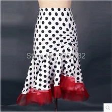 Костюм для латинских танцев, сексуальный черно-белый бриллиант, юбка для латинских танцев для женщин, танцевальная юбка для тренировок