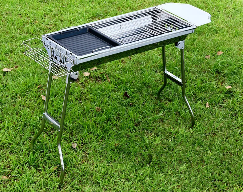 Outdoor charcoal grill stainless steel grill oven portable folding grill