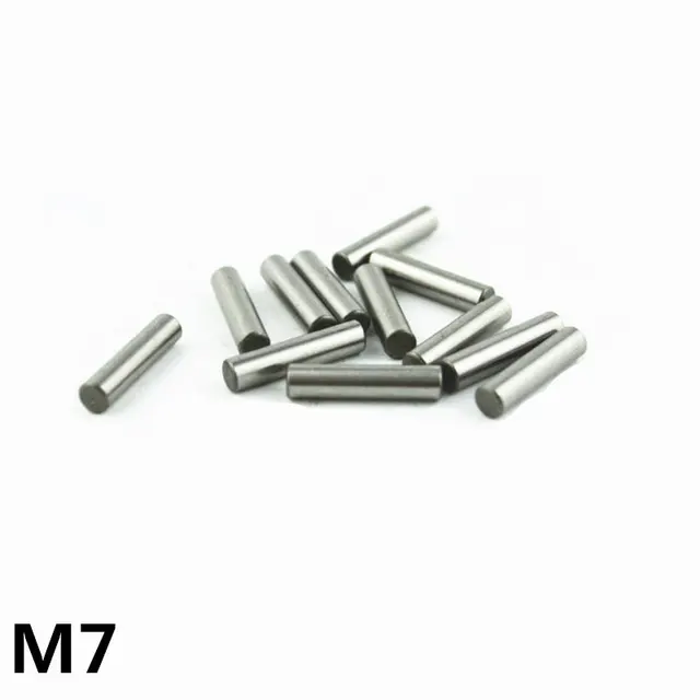 50 pcs 7mm แบริ่งเหล็กทรงกระบอก Pin ตำแหน่งเข็ม roller Thimble ความยาว 10 12 14 18 20 24 26 28 30 40 มม. 1