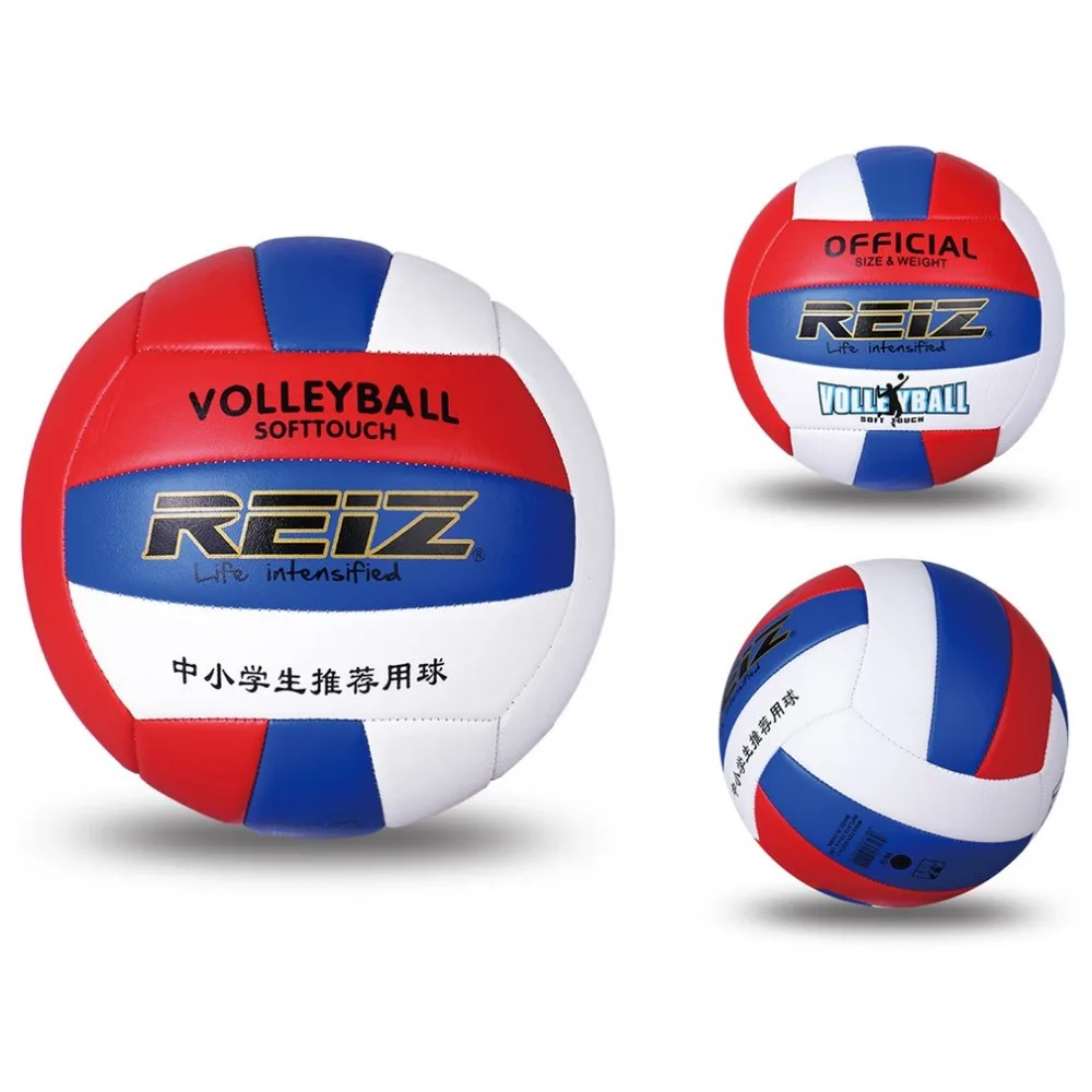 REIZ профессиональный мягкая кожа Волейбольный мяч соревнований тренировочный мяч Для мужчин Для Женщин Официальный Размеры Вес Soft Touch