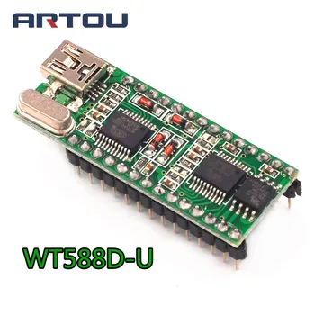

Voice Control Board WT588D-U WT588D-U-32M 5V Mini USB Interface Sound Controller Module 32M DC 2.8V 5.5V DAC PWM WAV Output