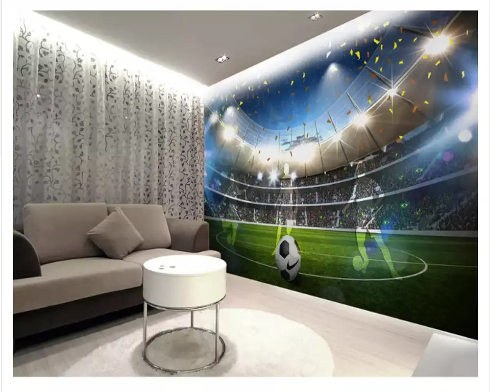 Beibehang Hd Moda Sonho Papel De Parede Enorme Campo Futebol 3 D Beibehang Hd Moda Sonho Papel De Parede Enorme Campo Futebol 3 D