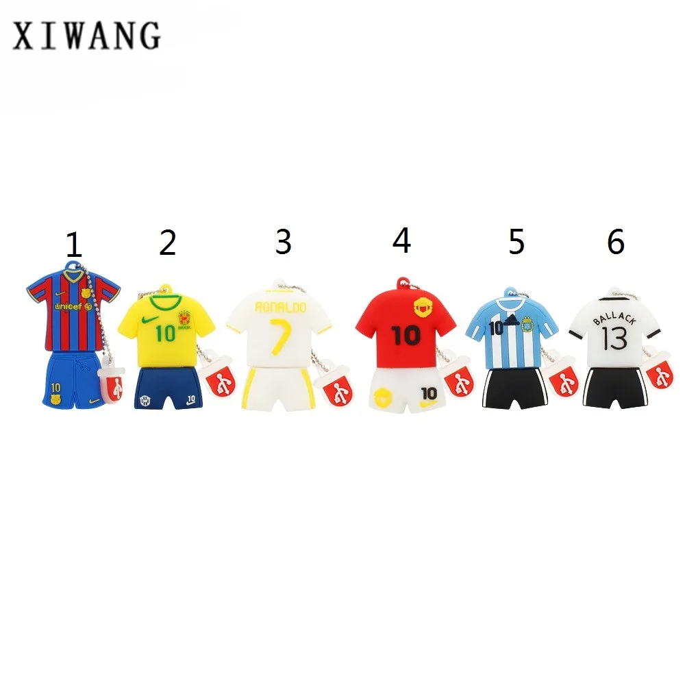 

USB flash drive fashion soccer clothing series football shirt memory stick 4GB 8GB pendrive 16GB pen drive 32GB 64GB 128gb gift