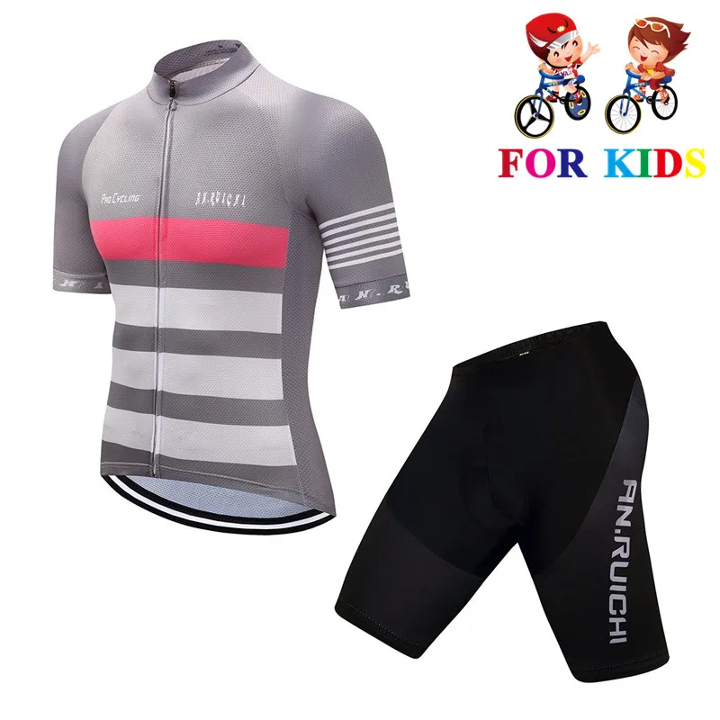 2022 Children Breathable Cycling Clothing Boys Girls Bike Jersey Pad