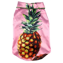 Рисунок комнатная собачка ананаса пижамы атласная рубашка собаки мягкая и удобная собачья Пижама рубашки Французский бульдог одежда для сна