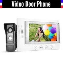 7″ Video Door Phone Intercom Doorbell System Video IR Night Vision Camera Intercom Door bell Doophone Home Security Kits