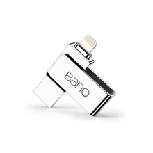 BanQ A60 USB Flash Drive 32GB 64GB For iPhone 7 7 Plus 6 5 5S Lightning to Metal Pen Drive U Disk for MFi iOS10 USB Stick 128GB