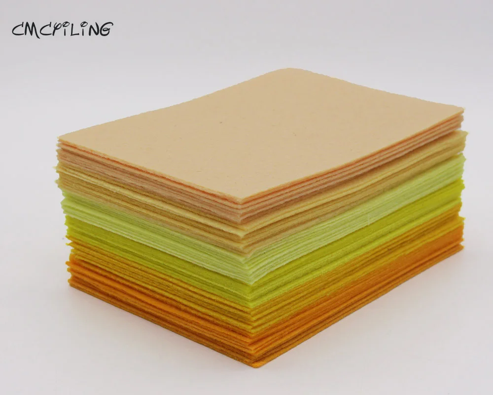 

CMCYILING Yellow Felt Craft 1mm Felt Polyester Fabrics Sheets For Arts Crafts Sewing Scrapbooking Fieltro Feltro textiles