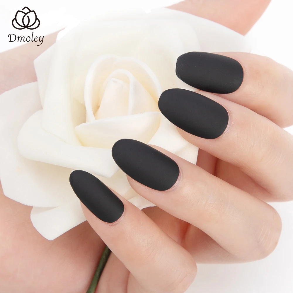 

Dmoley Matte Tips For False Nails 24Pcs Fashion Nail Art Manicure Fake Nails Forms For Extension Nail Art Manicure Tool