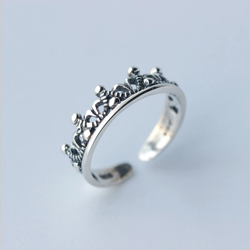 Мода, серебряное кольцо 925 пробы, хвост русалки, Кит, размер 5, 6, 7, регулируемые кольца для женщин, девушек, подарок, ювелирное изделие - Цвет основного камня: 26