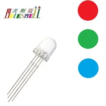 100 светодио дный шт. X мм 8 мм 4 PIN общий анод RGB LED прозрачный красный/зеленый/мм синий 8 мм светодиод