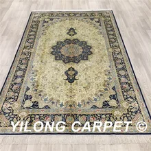YILONG 5'x8' ручной работы персидский дизайн шелковый ковер для дома ковер(SWP022A5x8