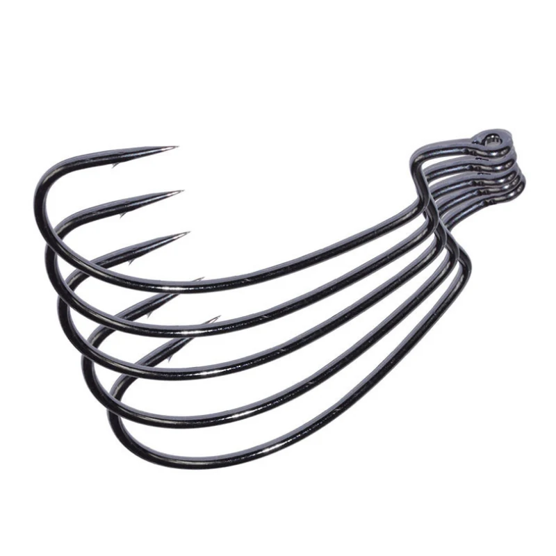 

10pcs/lot High-carbon steel fishing hooks Multiple specifications crank hook lure Worm Pesca for Soft Bait Tackle accessories