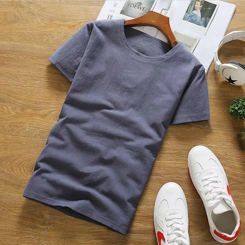 

New 2019 Casual Loose Short Sleeve T-shirts Man Summer Autumn Plus Size M-6XL 7XL Solid Man Tops Oversized Vintage O-neck Tops