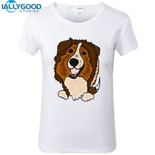New Summer Fashion Funny Shetland Sheepdog font b Art b font font b T b font