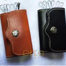 Кожаный бумажник для ключей, зажим для карт из воловьей кожи. Распродажа. Сумка, подарок. Повседневная