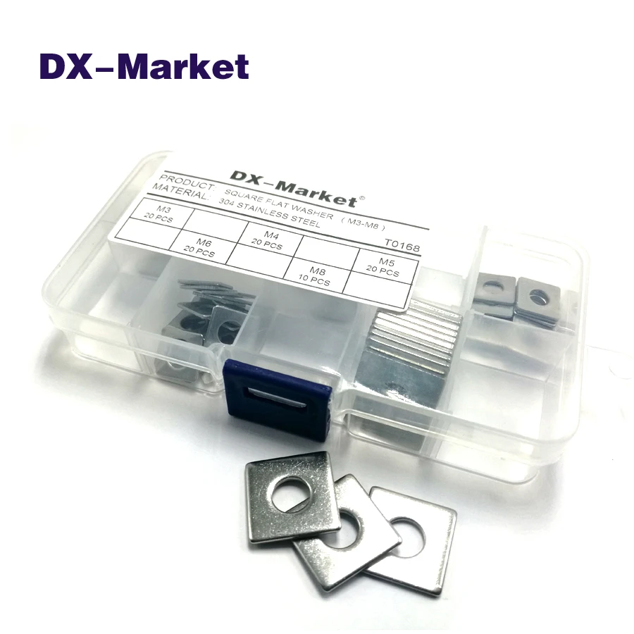Anti-Corrosion Metric 304 Stainless Steel 100pcs for Home Flat Washers Screw M3//M4//M5//M6//M8//M10 Washer Assortment Set M3*7 * 0.5 Flat Washer
