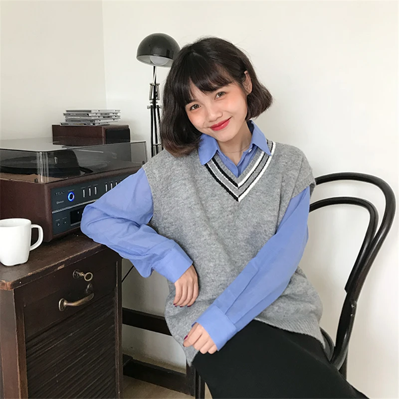 Поп Harajuku брендов Для женщин 2018 новый весенний пуловер свитера ретро тянуть