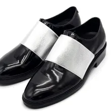 Англия Стиль Для мужчин из натуральной кожи ручной работы красивая кожаная смешанные Цвет глубокий рот кожаные ботинки