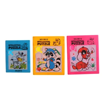 

Random 1PCS Cute Animals Plastic Slide Puzzle Children's Building Educational Toys Jigsaw Puzzle Toys Kids Gift 8cm 10cm