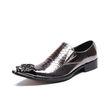 

2018 new 2 Colors Free Shipping Full Grain Leather Men's Fashion business leisure shoes Pointed Toe Summer Party shoes for man