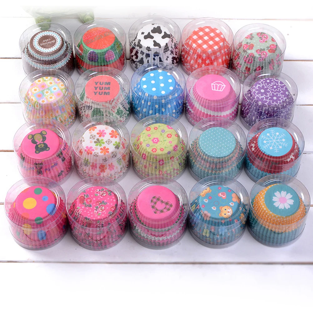 

100Pcs Colorful Paper Cake Cupcake Liner Baking Muffin Box Cup Case Party Tray Cake Mold Decorating Tools Cupcake paper