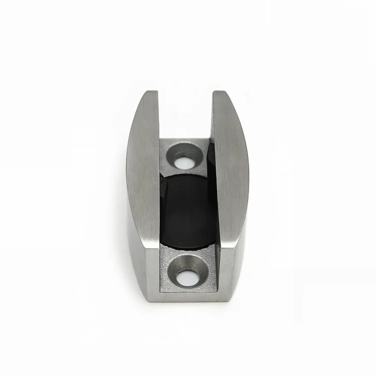 VIBORG Deluxe Solid SUS304 Stainless Steel Casting Adjustable Floor Bottom Guide for Frameless Sliding Glass Door Floor Guide