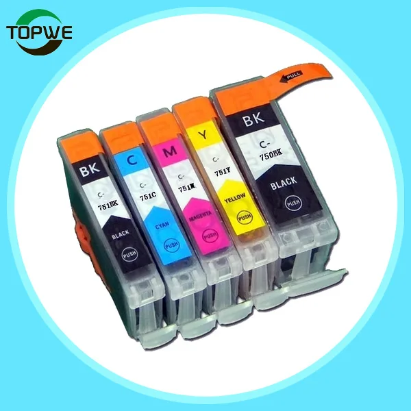 One time used Edible ink cartridge PGI750/CLI751 compatible for canon MG5470/IP7270-in Ink