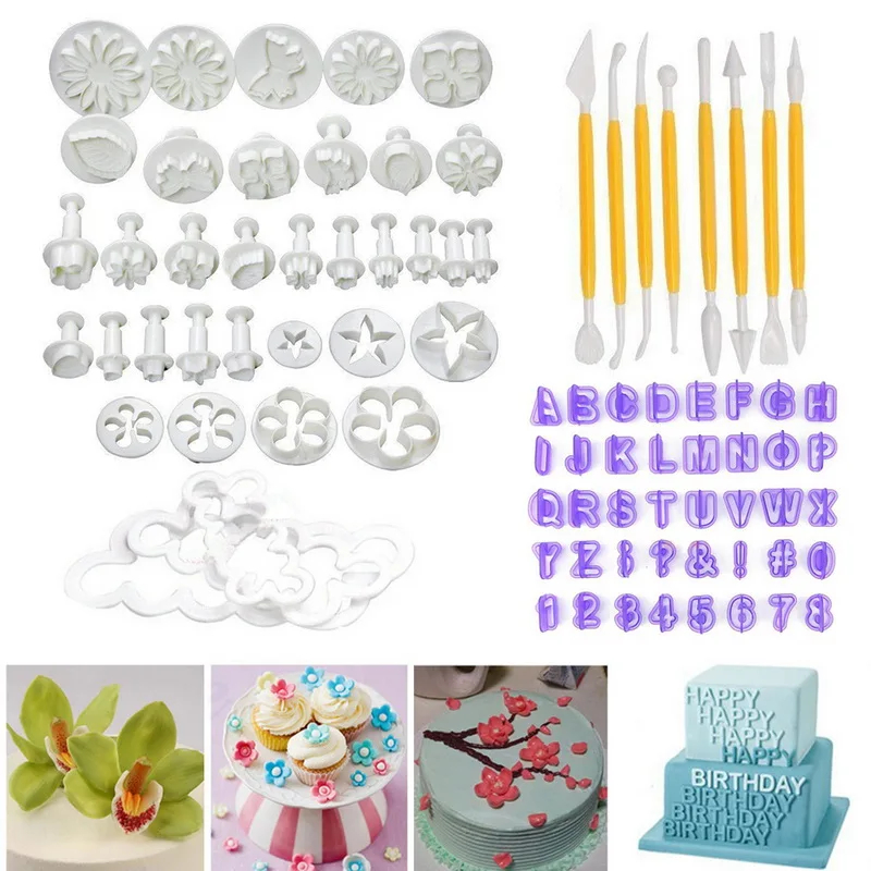 

84Pcs/Set DIY Fondant Cake Decorating Cutters Icing Sugarcraft Tools Kits With Alphabet Letter Number Cookie Cutter Biscuit Mold