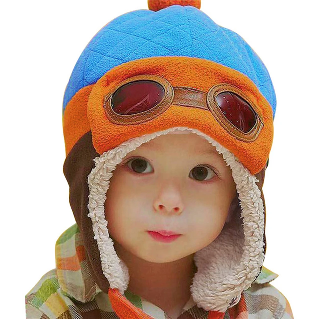 12 Months to 4 Years Baby Winter Hat Cool Boy Girl Kids Aviator Warm Cap Beanie