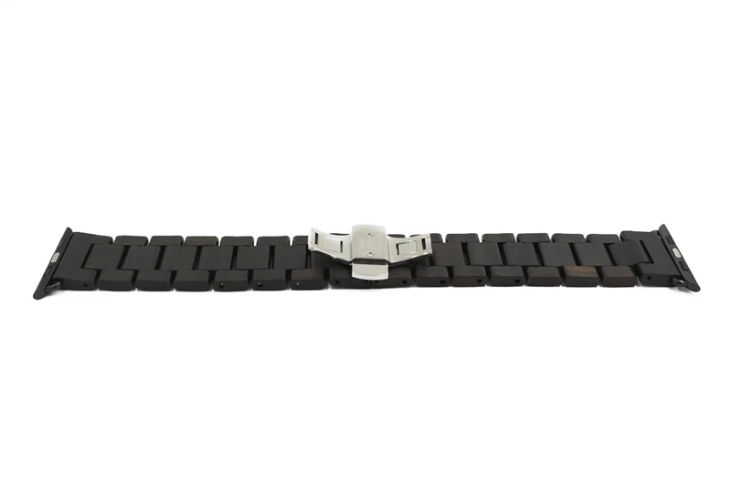 URVOI ремешок для apple watch series 1 2 3 ремешок деревянный ремешок для iwatch современный дизайн черное дерево браслет из стилизованных грецких орехов с застежкой-бабочкой