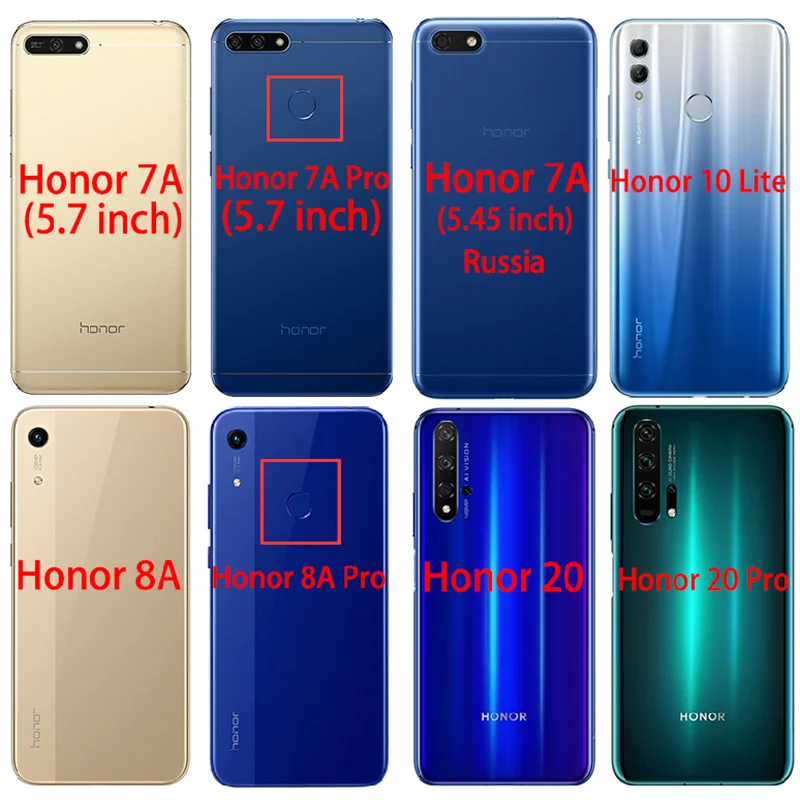 Силиконовый чехол для Huawei Honor 20 8A 7A Pro 10 9 8 Lite View 7 S 8S 8X 7X 6X 8C 20i 10i Play|Бамперы| |