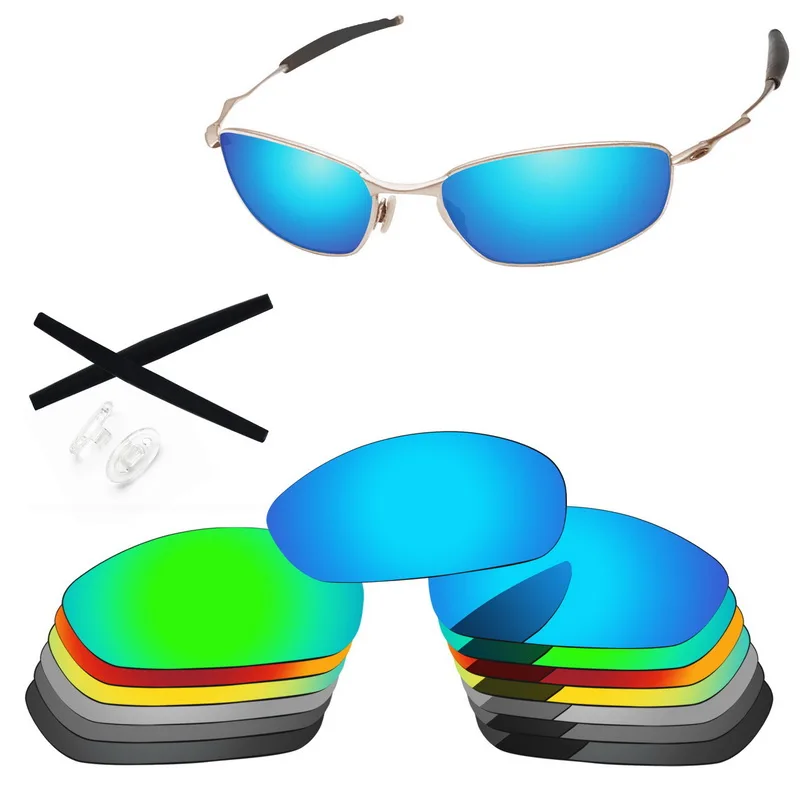 

Bsymbo Polarized Replacement Lenses and Black Earsocks & Clear Nose Pads for-Oakley Whisker Sunglasses - Multiple Options