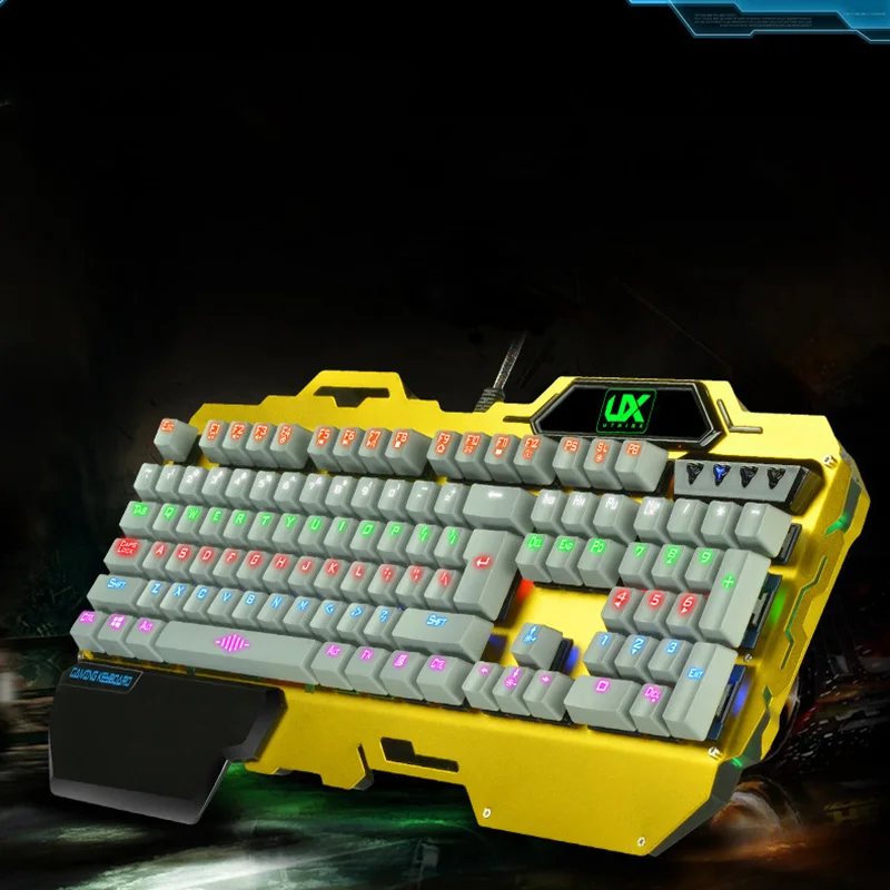 2017 Cool Rainbow Led Backlight Metal Aolly Mechanical Keyboards Super