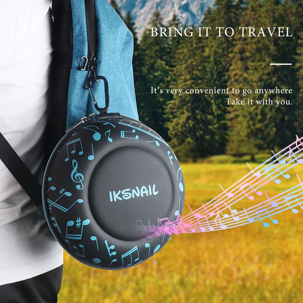 IKSNAIL Portable EVA Fiber Zipper Headphone Case Hard Storage Carrying Bag Travel Earbuds Storage Box For Universal Headphone